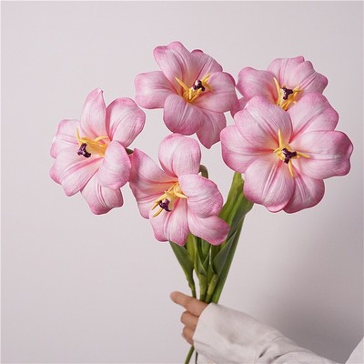 Faux colorful Tulip flowers,  real touch Tulip flowers, flower stems