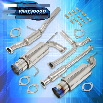 For 98-02 Honda Accord 2/4 DR V6 JDM Dual Cat Back Exhaust System 4.5'' Burnt Tip