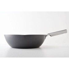 Padella Wok In Ferro - Diametro 35 Cm, Grigio, Per Cucina Ad Alte Temperature