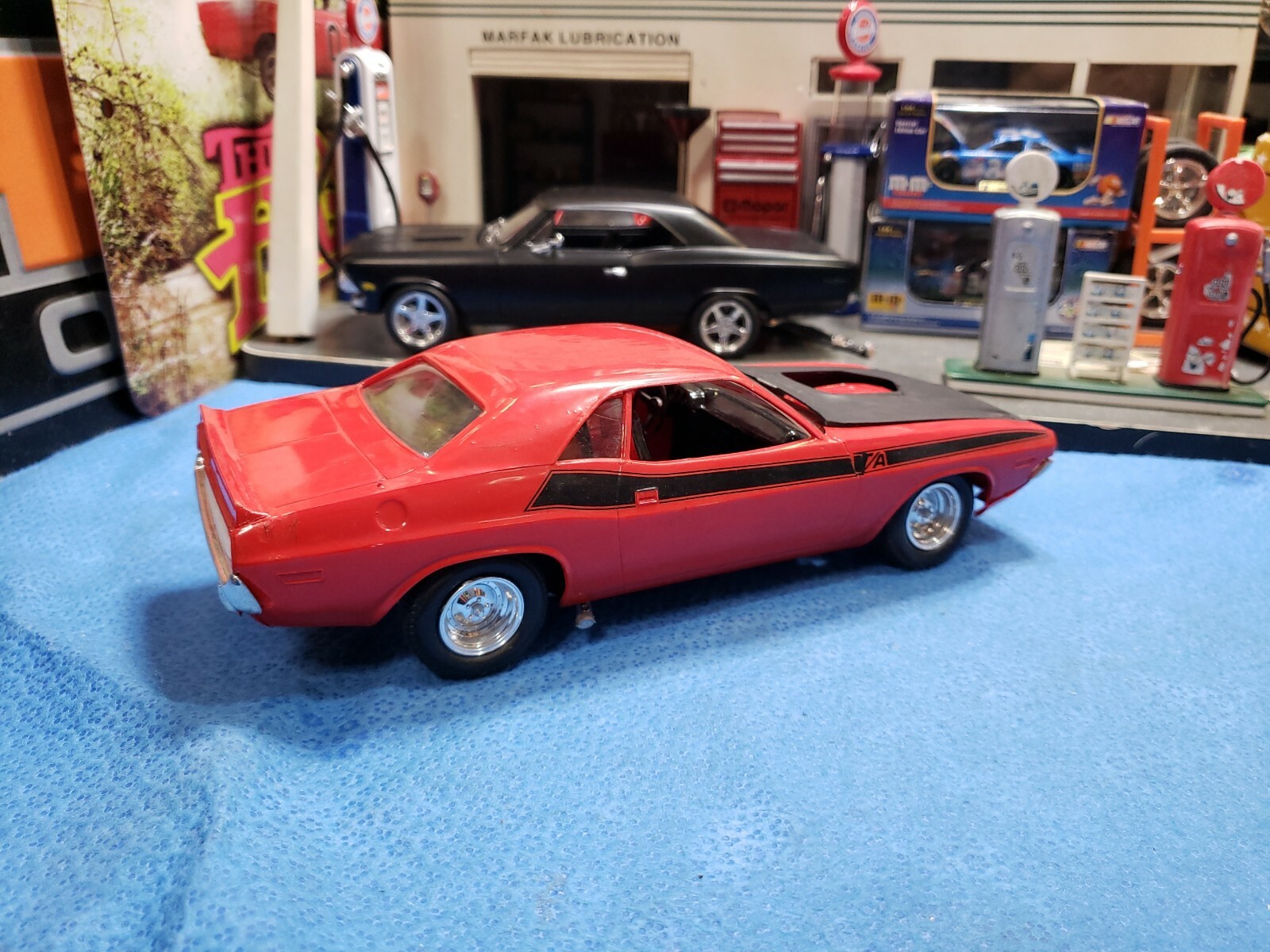 MPC.REVELL.AMT. BUILT MODEL CAR DODGE CHALLENGER T/A BEAUTIFUL VERY