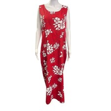 Pacific legend Women's Long Red Cotton Dress Size 2X SKU 2318