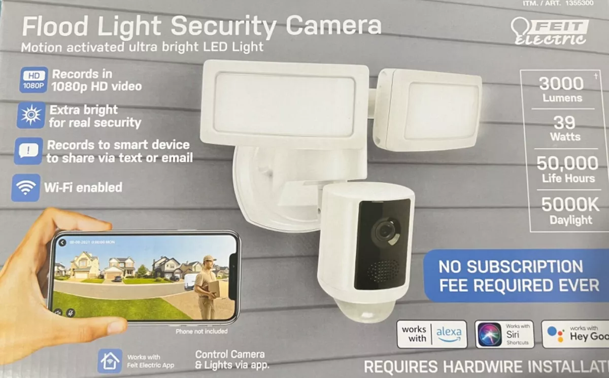 Brand New sealed Feit Electric LED 1080P HD Smart Flood Light Security Camera