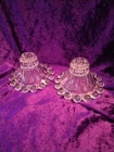 VTG Pair Candlesticks - Glass Beads - Boopie Pattern