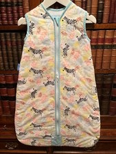 Pastel Zebra Design Grobag Sleeping Bag Sleepsack - 2.5 Tog - 0-6M - Used Once!
