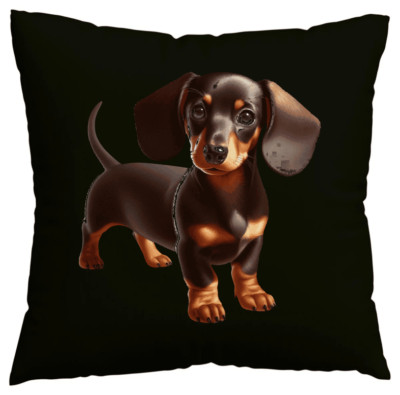 Kissenbezug Dackel Dachshund Teckel Jagdhund Jagt Dackelwelpe Dac Schwarz 402914