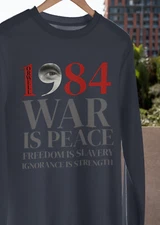 George Orwell 1984 T-SHIRT War Is Peace Freedom Is Slavery Ignorance Is Strength