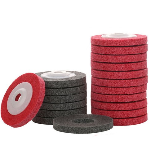 4'' 100mm Nylon Fiber Wheel Abrasive Polishing Buffing Disc Pad Angle