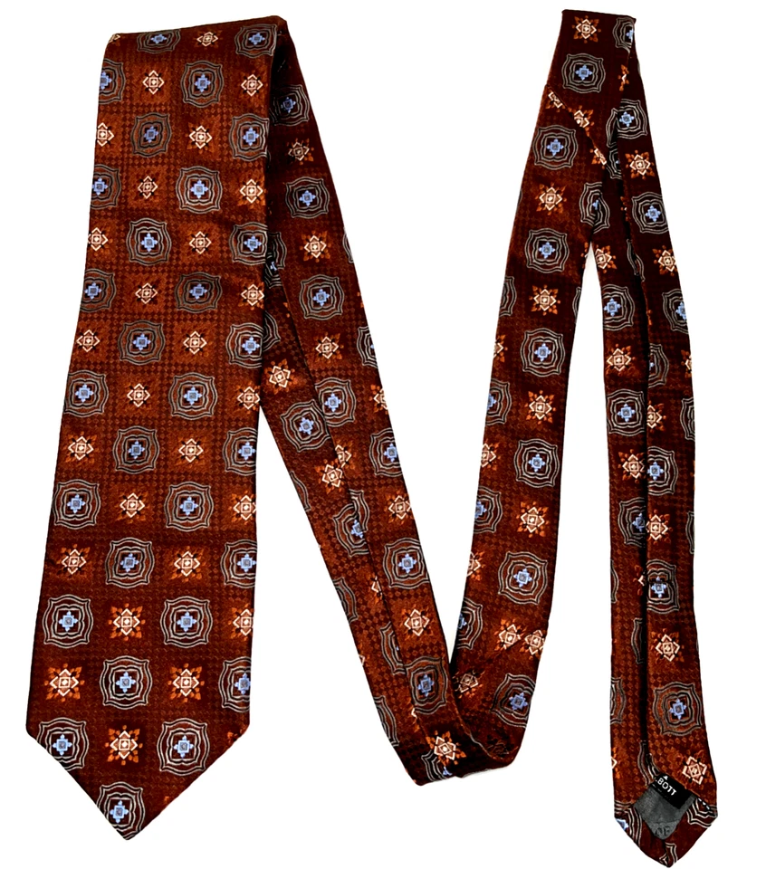 Corbata de cuello de seda naranja óxido para hombre ROBERT TALBOTT Hammond's Best of Class Hecha en EE. UU. Foto 4 de 4