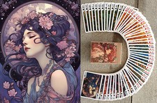 Cartas de Juego (Baraja de Poker 54 Cartas) IMPRESIONANTE MUJER De Colección Inspirado en Mucha 151