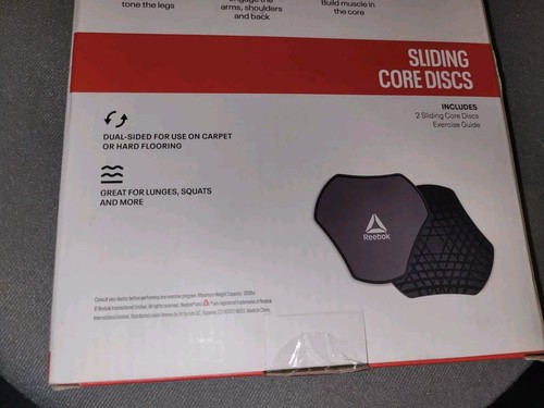 Reebok Core Sliding Discs - Dual Sided Workout Sliders for Carpet & Hardwood NEW - Picture 5 of 7