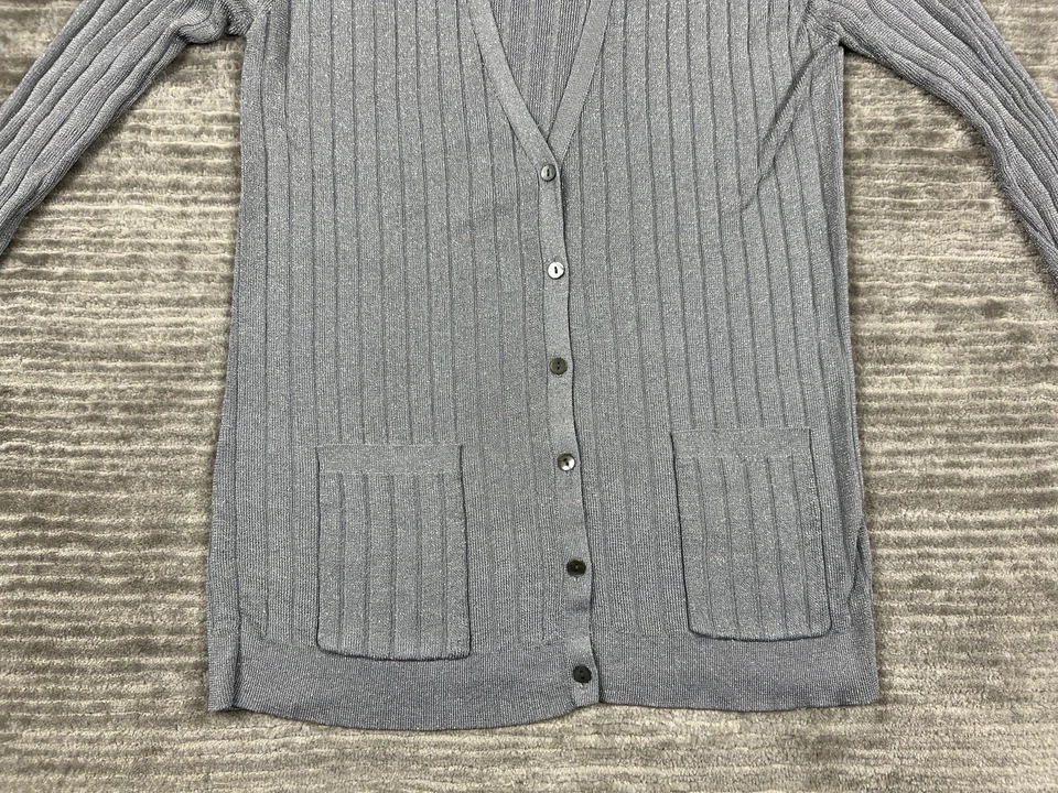 Винтажный женский свитер Andrea Jovine большой серый кардиган с карманами на пуговицах - Изображение 3 из 4