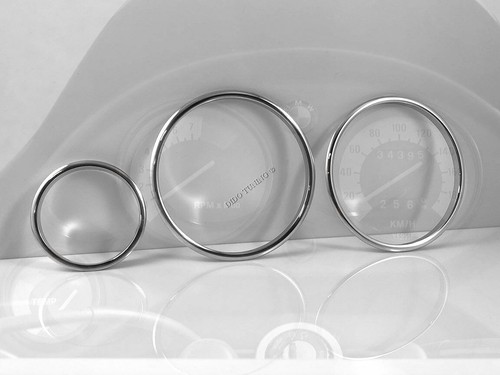 Per Motocicleta BMW F650 F650 ST Anillos de tablero de aluminio pulido 3-piezas - Picture 4 of 8