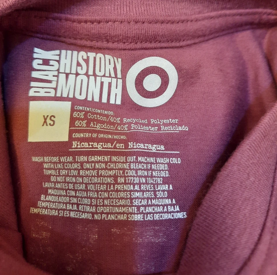 Lote de 2: Camisa Negra Mes de la Historia Jóvenes Niños Manga Corta Niño Talla XS 4T Foto 4 de 4