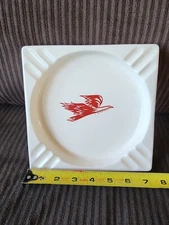 Vintage Arnold Alben Pure Oil CO. Firebird Ashtray Gas Sign Advertising