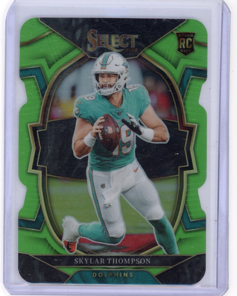 Skylar Thompson 2022 Panini Select Die-Cut Neon Green Prizm /299 #96 Rookie RC