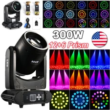 UKING 300W 18 Prism LED GOBO DMX Beam Stage Light Moving Head Disco Event Show