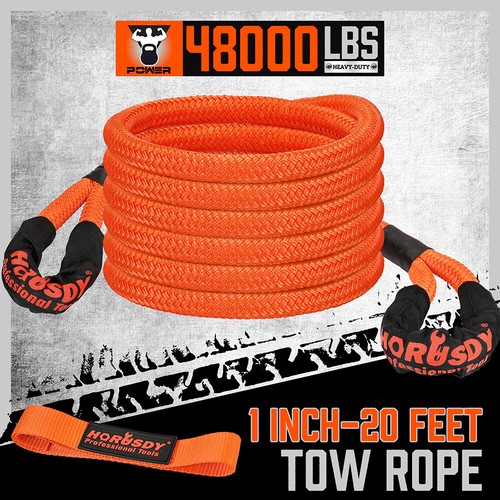 2268Kg Winch Rope Kinetic Recovery Rope Extreme Duty Tractor Snatch Tow Strap - Picture 2 of 6