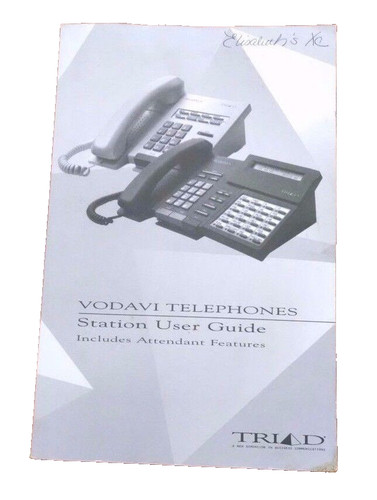 Vodavi Triad Starplus Digital Business Phone Station User Guide Manual Attendant