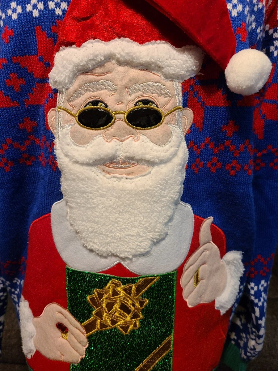 Santa Sweater. Holiday Time . Ugly Sweater Time.XL eBay
