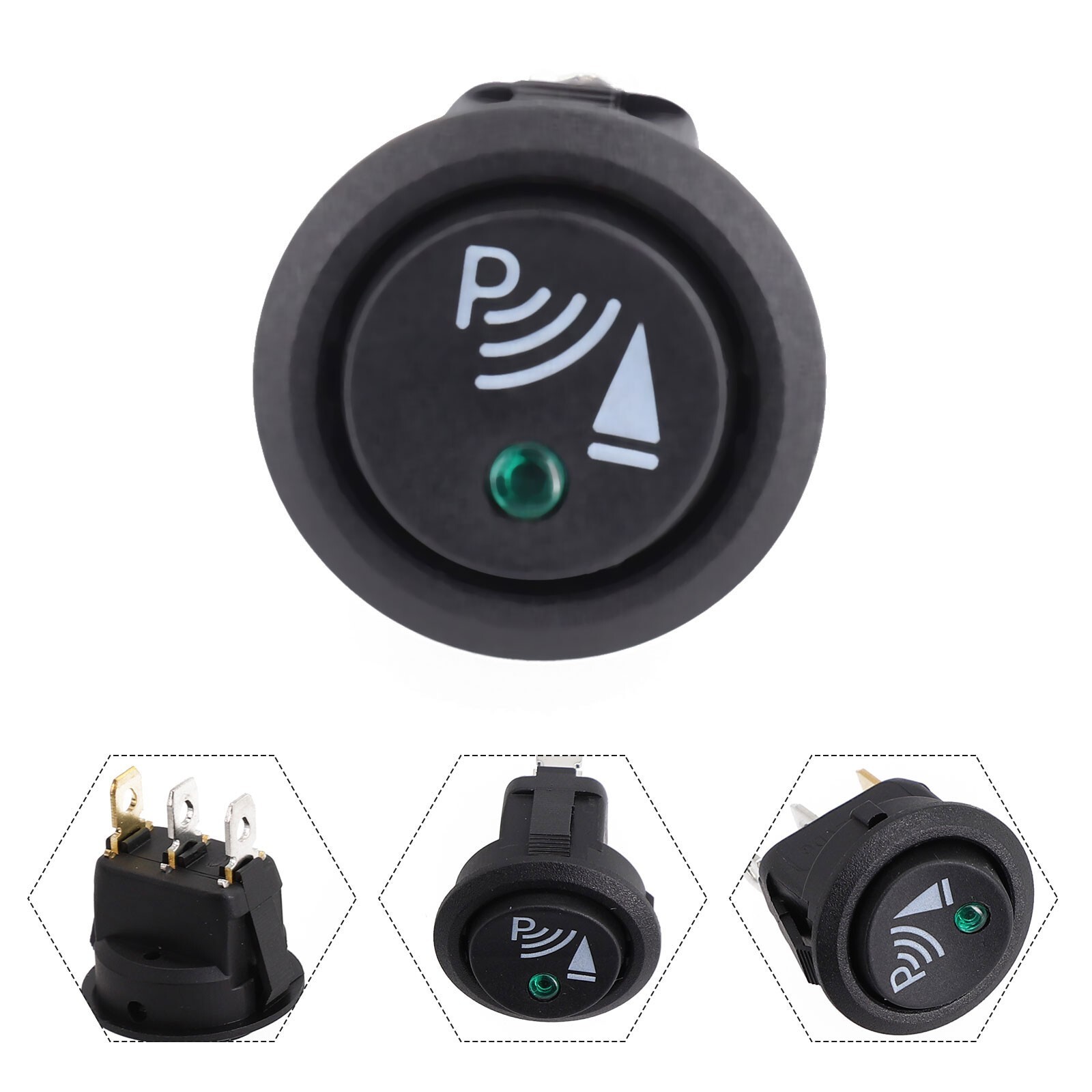 Car 3 Pin Rocker/Parking Off Switch Front Rear Walking Sensor Interior Accessory