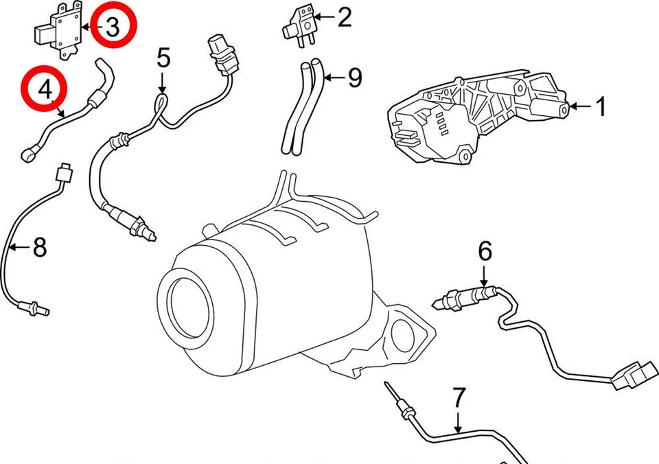 Sensor de presión de escape y tubo para BMW 335d, X5 (2009 - 2013) Foto 3 de 4