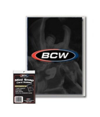 Case of 400 BCW Mini Snap Tite Baseball Trading Card Holders snaptite protector