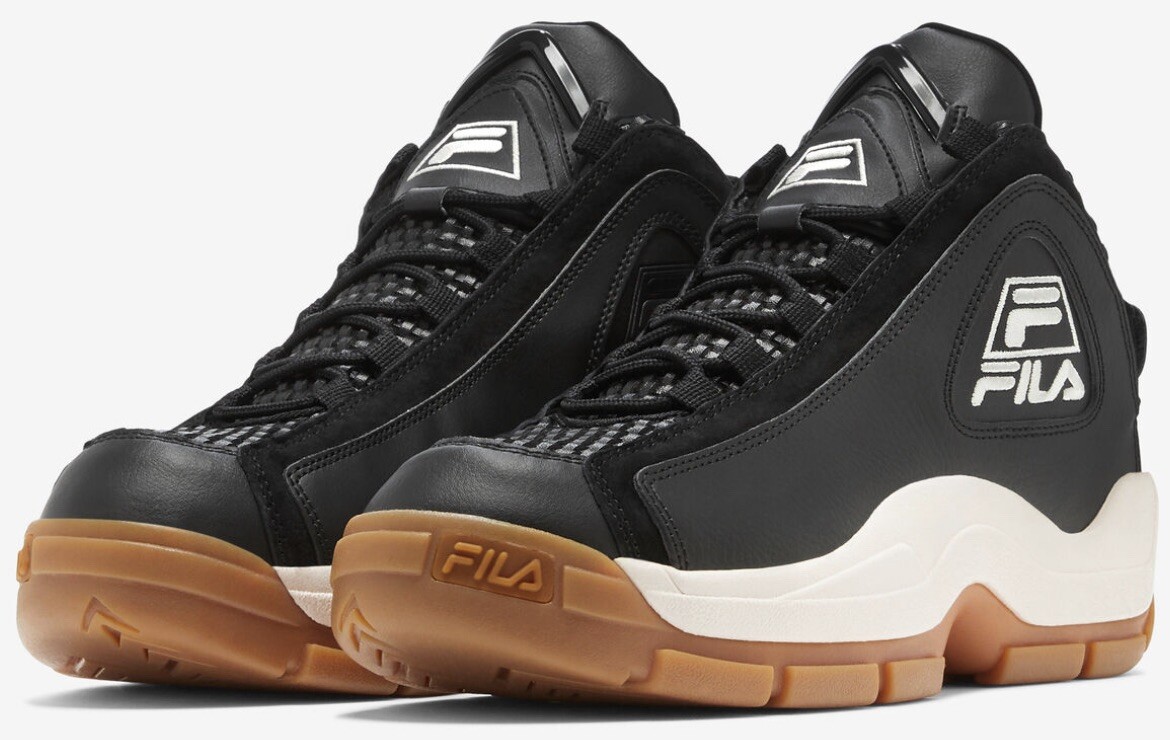 Fila Grant Hill 96 Vintage Quilted Blsck/Gum Sz 13 Men Fila Grant Hill 96 Vintage Quilted Black/Gum | Mercari main image 2