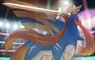 Pokemon zacian pokmon sword and shield Pad Gaming Mat Desk