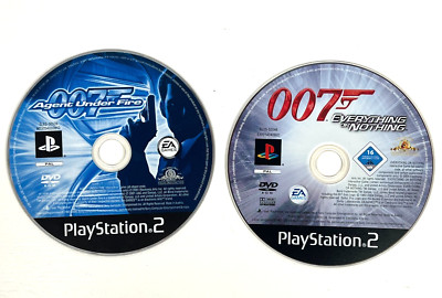 (CD ONLY) 007 Agent Under Fire & 007 Everything or Nothing PS2 Playstation 2 PAL