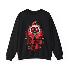 Join My Cult Emblem Crewneck Sweatshirt. The Cult of the Lamb Video Game. Cute.