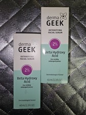 Derma Geek Detoxifying Facial Serum - 2 Beta Hydroxy Acid - 1.3 Oz. Lot Of 2