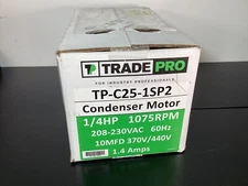 Condenser Motor 1/4 HP, 1075 RPM, 230 Volt, 1 Speed Home HVAC