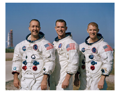 NASA 1967 Apollo 1 Crew Portrait #1 - 8x10 Photo On 8.5'' x 11''