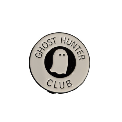 Ghost Hunter Club Enamel Pin Lapel Purse Hat Pinback Halloween Horror  New