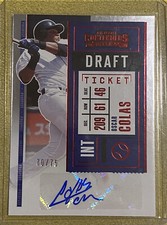 2020 Panini Contenders Oscar Colas RED DRAFT TICKET AUTO #70/75