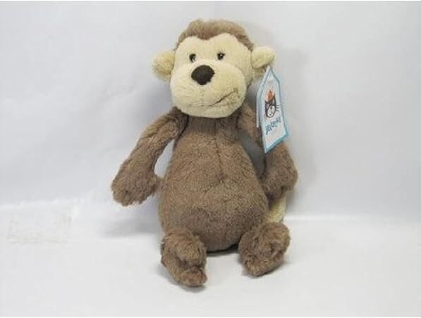 Jellycat Bashful Monkey Plush Doll Small Size H15cm Brown BASS6MK