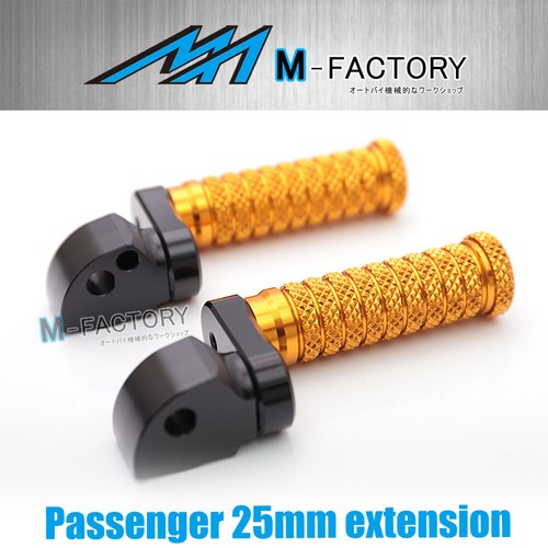 M-Grip Billet Rear Riser Extender Footpegs For Thruxton 03-15 - Picture 12 of 15