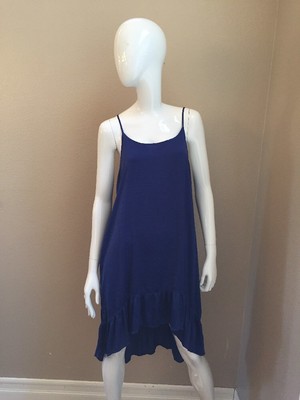 cobalt blue slip dress