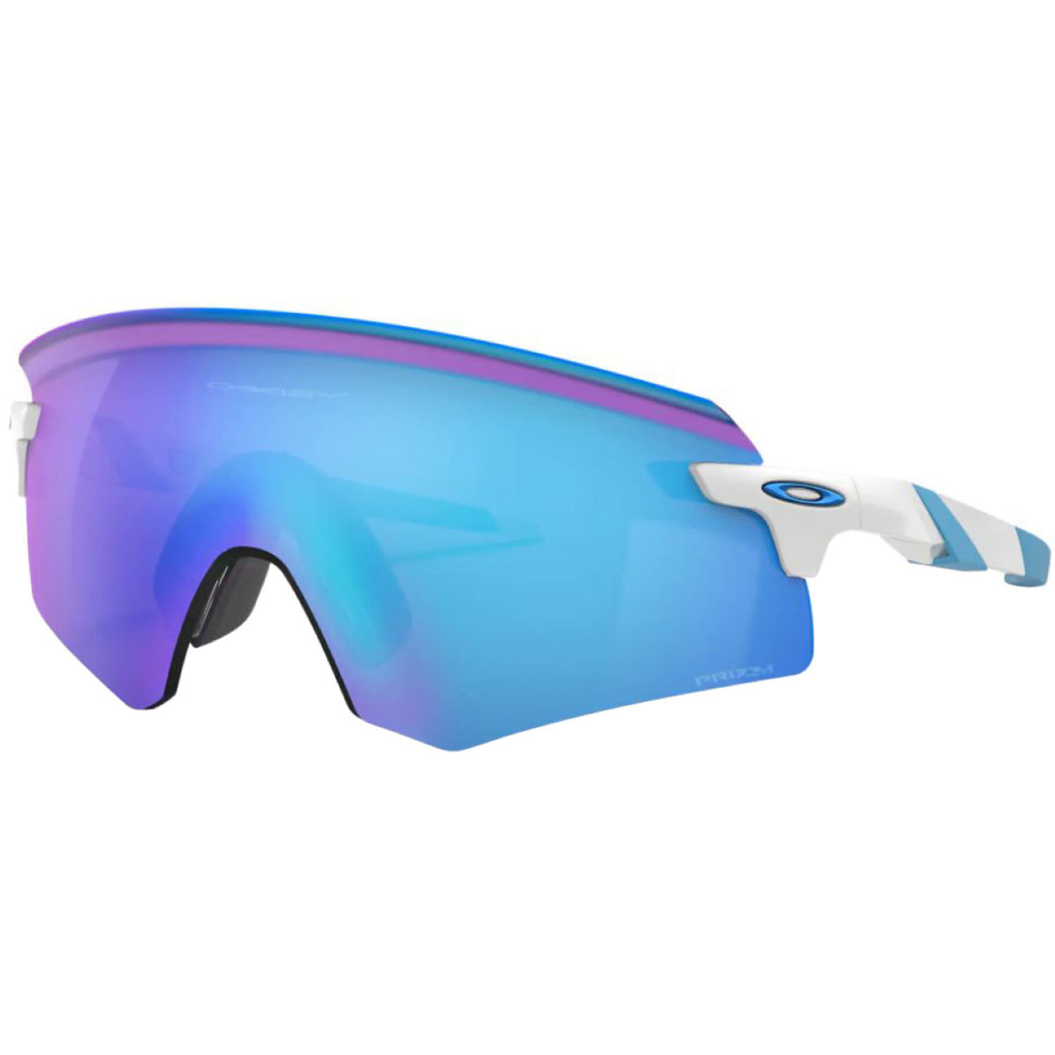 Oakley encoder polished white prizm sapphire occhiali bike road new mtb lifes...