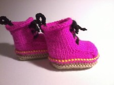 EASY KNITTING PATTERN 103: modern baby Doc boots /  booties, 3 SIZES - easy knit