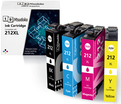 4P 212XL T212XL Ink Cartridges For Epson WorkForce WF-2830 WF2850 XP-4100 XP4105