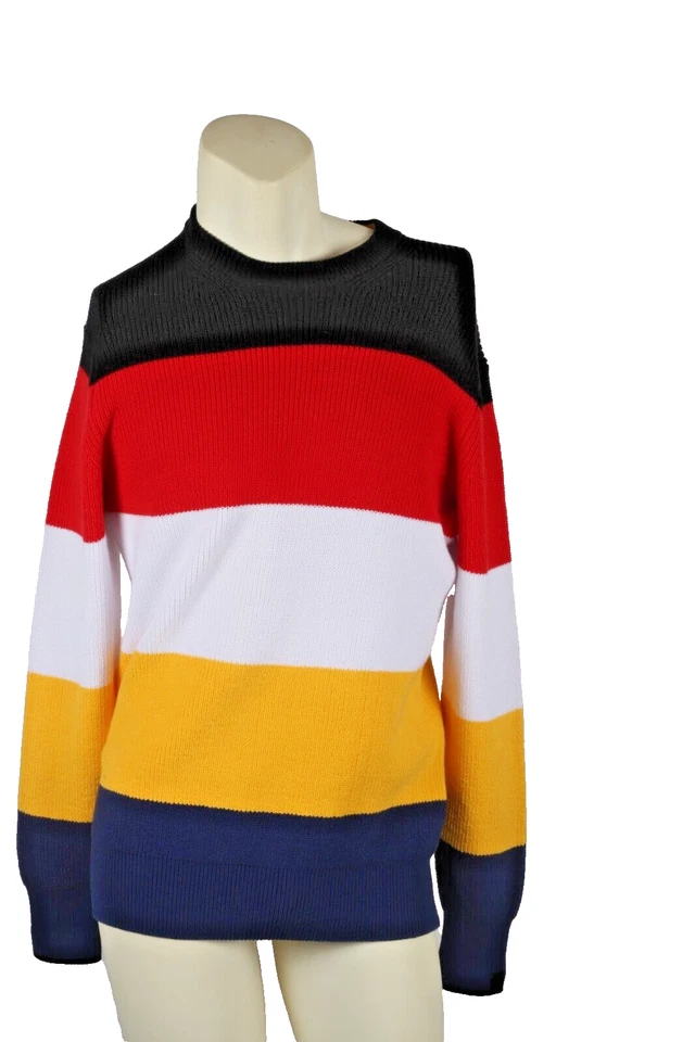 RAG & BONE Cotton Mens Multicolor Striped Knit Long Sleeve Sweater Size S - Image 4 of 4