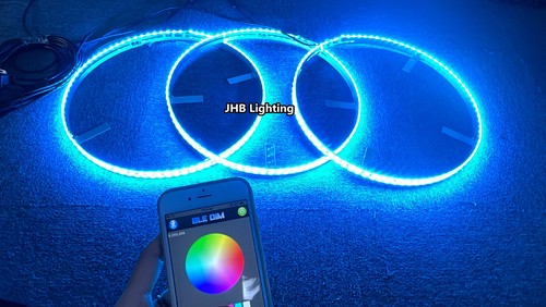 JHB 3PCS 15.5" DOUBLE ROW RGB Color Changes LED Polaris Slingshot's Wheel Lights - Foto 8 di 12