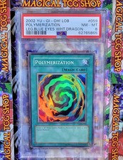 Yugioh Polymerization LOB-059 Super Rare Original Print 2002 PSA NM Mint