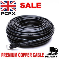 CAT6 SOLID COPPER ETHERNET CABLE OUTDOOR RJ45 NETWORK PATCH LEAD CONNECTOR LOT
