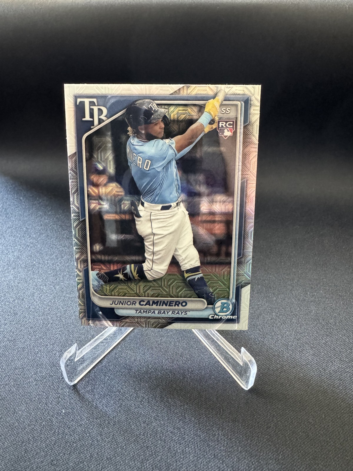 2024 Bowman Chrome  Junior Caminero #56 Mojo Refractor (RC)