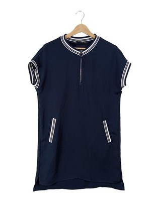 ZARA BASIC Tunikakleid Damen Kleid Gr. DE 36 blau Casual-Look