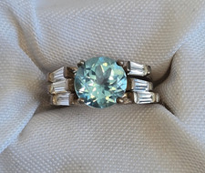 Sterling Silver Ring Set 7.38g Fine Jewelry Size 7.25 Interlocking Bands READ 