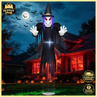 Aufblasbare Halloween Deko Schwebende Hexe 3,6M XXL FüR Outdoor Garten