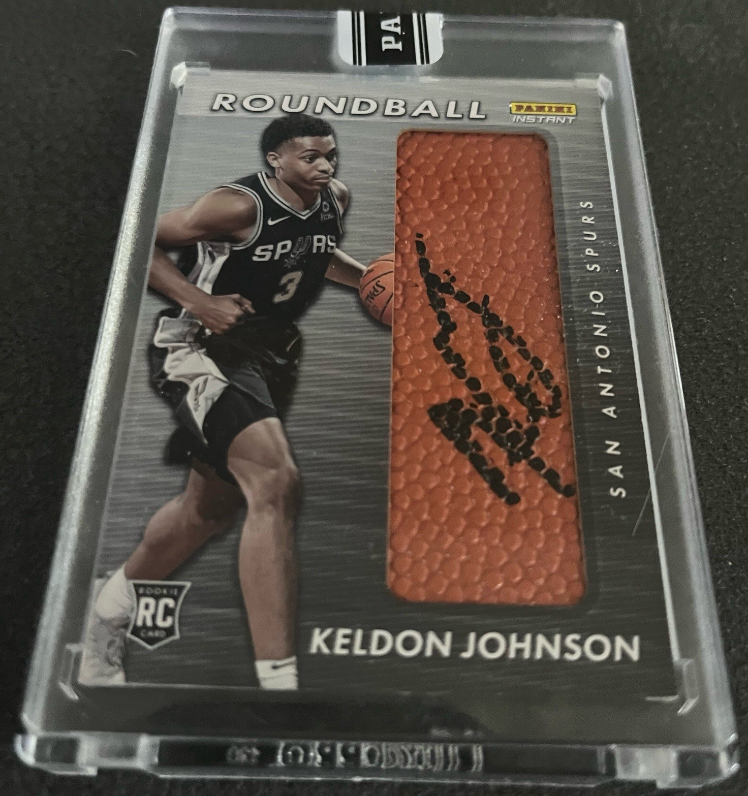2019-20 Panini Instant Roundball Keldon Johnson RC Auto Spurs #RB26 2/10
